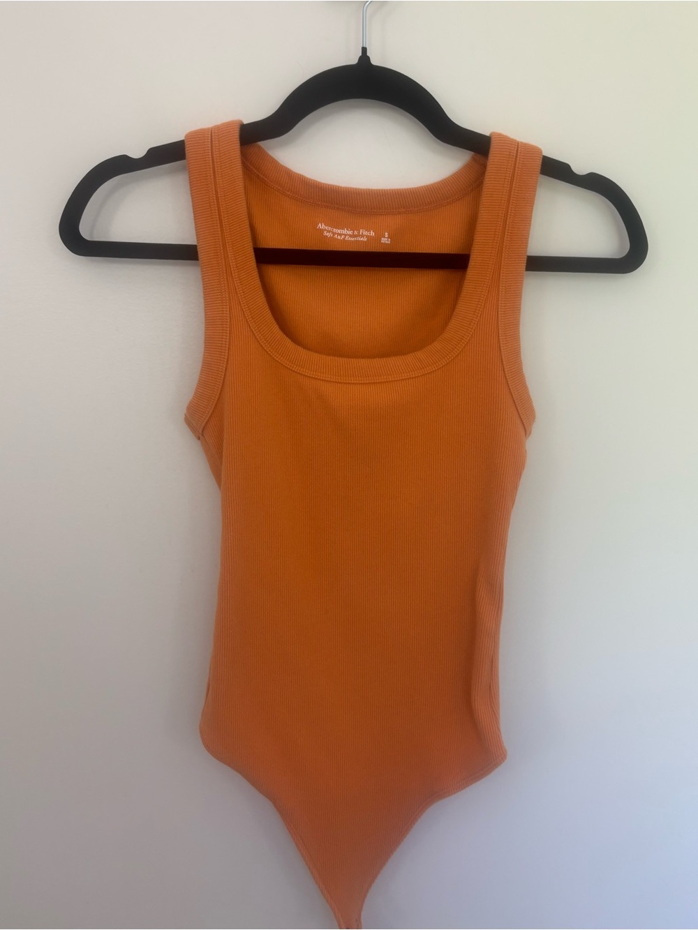 Abercrombie & Fitch Orange Ribbed Tank Bodysuit